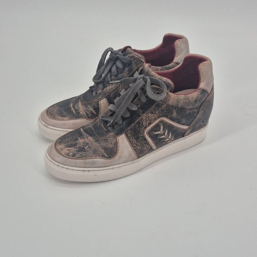 Bed Stu Andromeda Leather Lace Up Wedge Sneakers Size 10